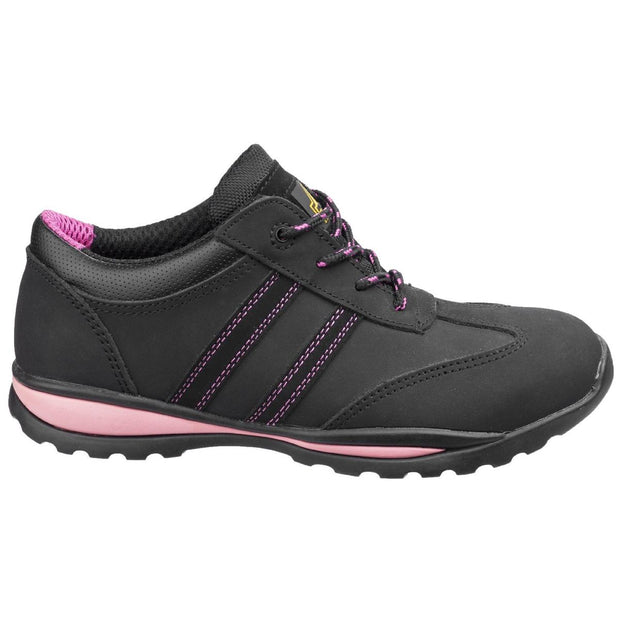 Amblers Safety FS47 Heat Resistant Lace Up Safety Trainer Black/Pink