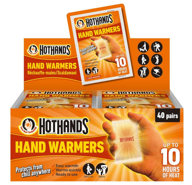 John Rothery HotHands Hand Warmer Counter Display Box of 40 Pairs