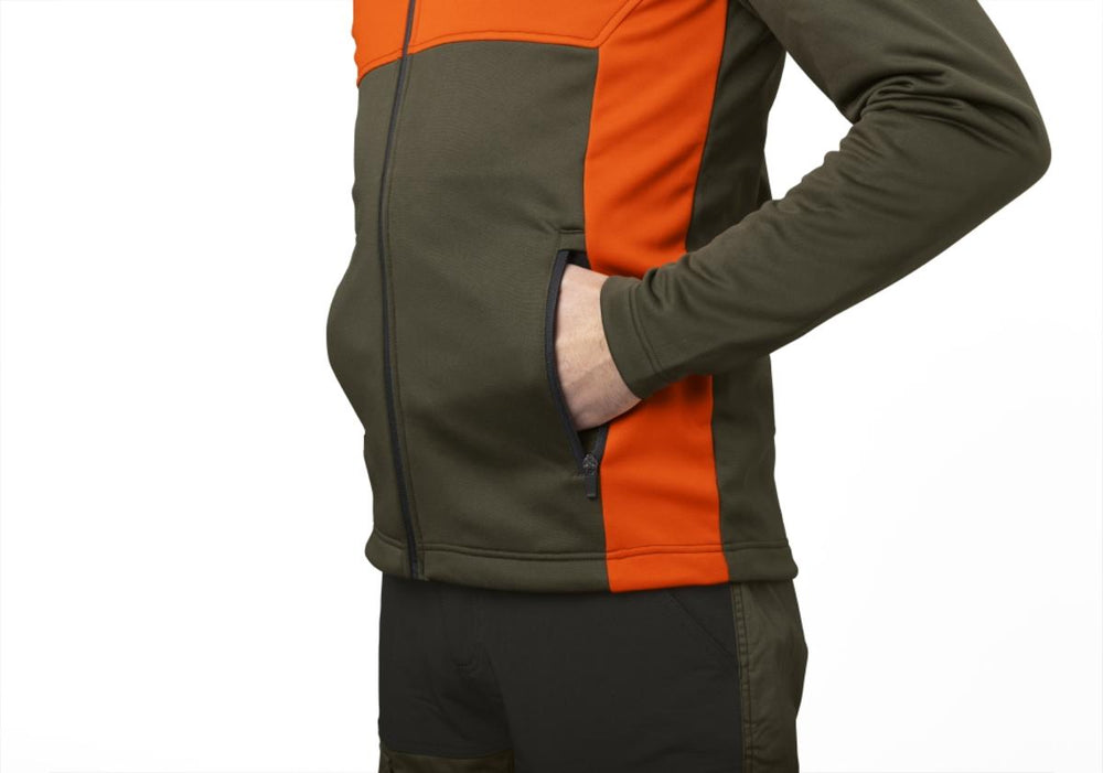 Seeland Elliot Fleece Pine Green/Hi-Vis Orange | Men's Fleece – view 3