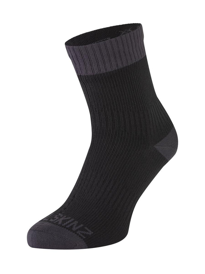 Sealskinz Wretham Waterproof Warm Weather Ankle Length Sock Black/Grey Unisex SOCK