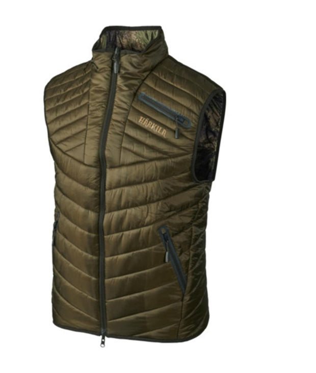Harkila Lynx Insulated Reversible waistcoat Willow green/AXIS MSP Forest Green