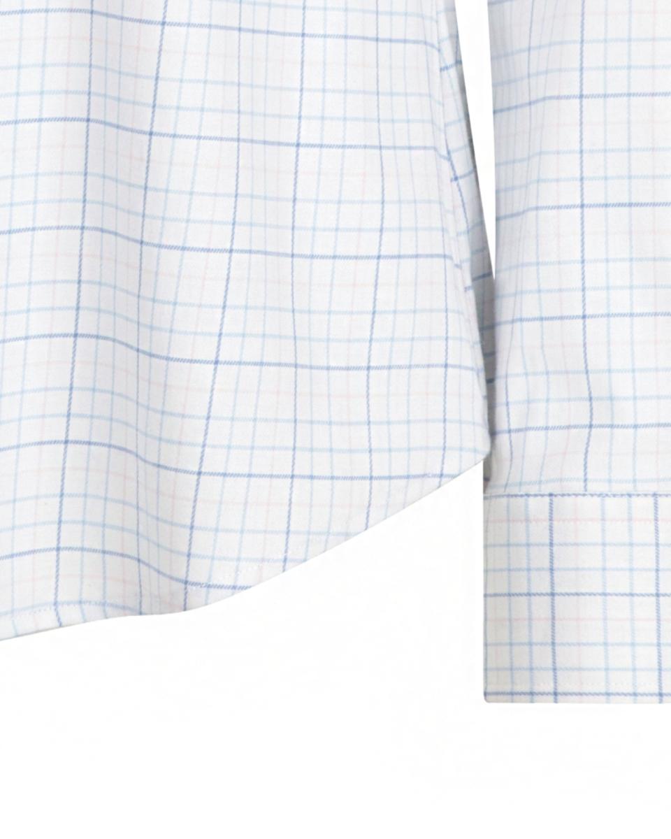 Hoggs of Fife Callie Twill Check Shirt - White/Pink/Blue