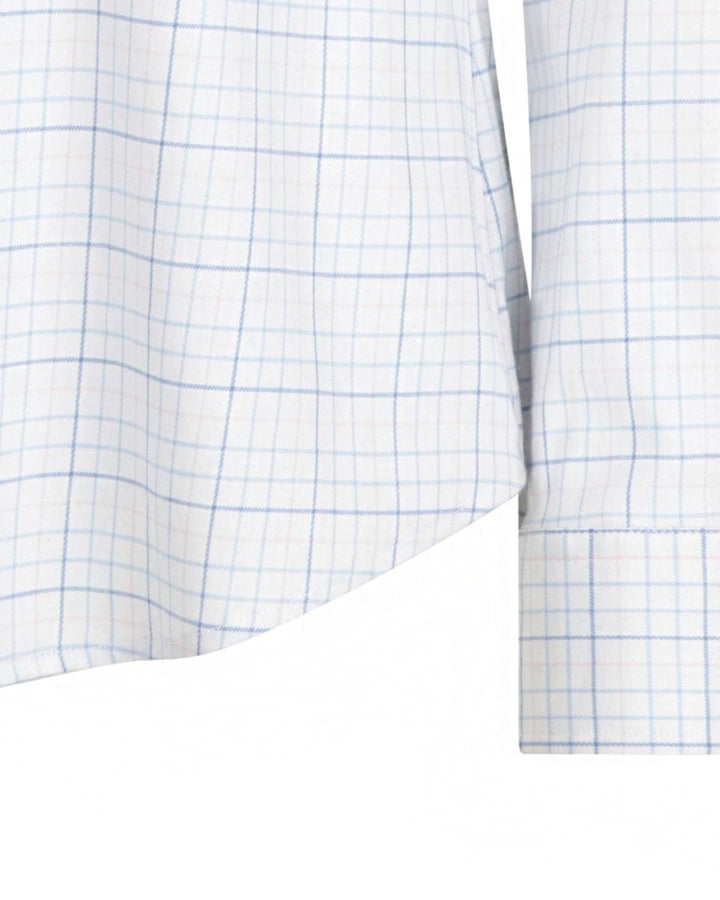 Hoggs of Fife Callie Twill Check Shirt - White/Pink/Blue