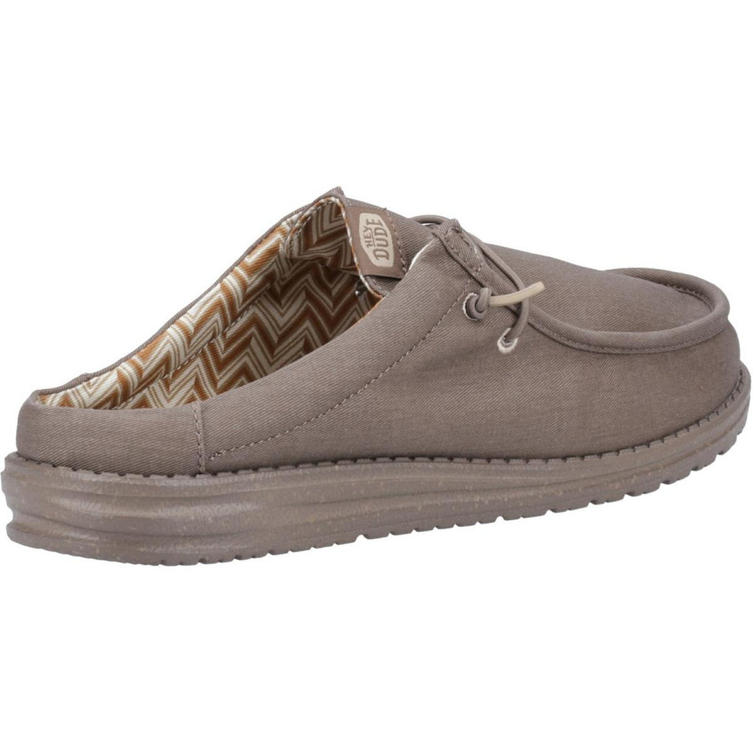 HEYDUDE Wally Slip Canvas Mule Walnut