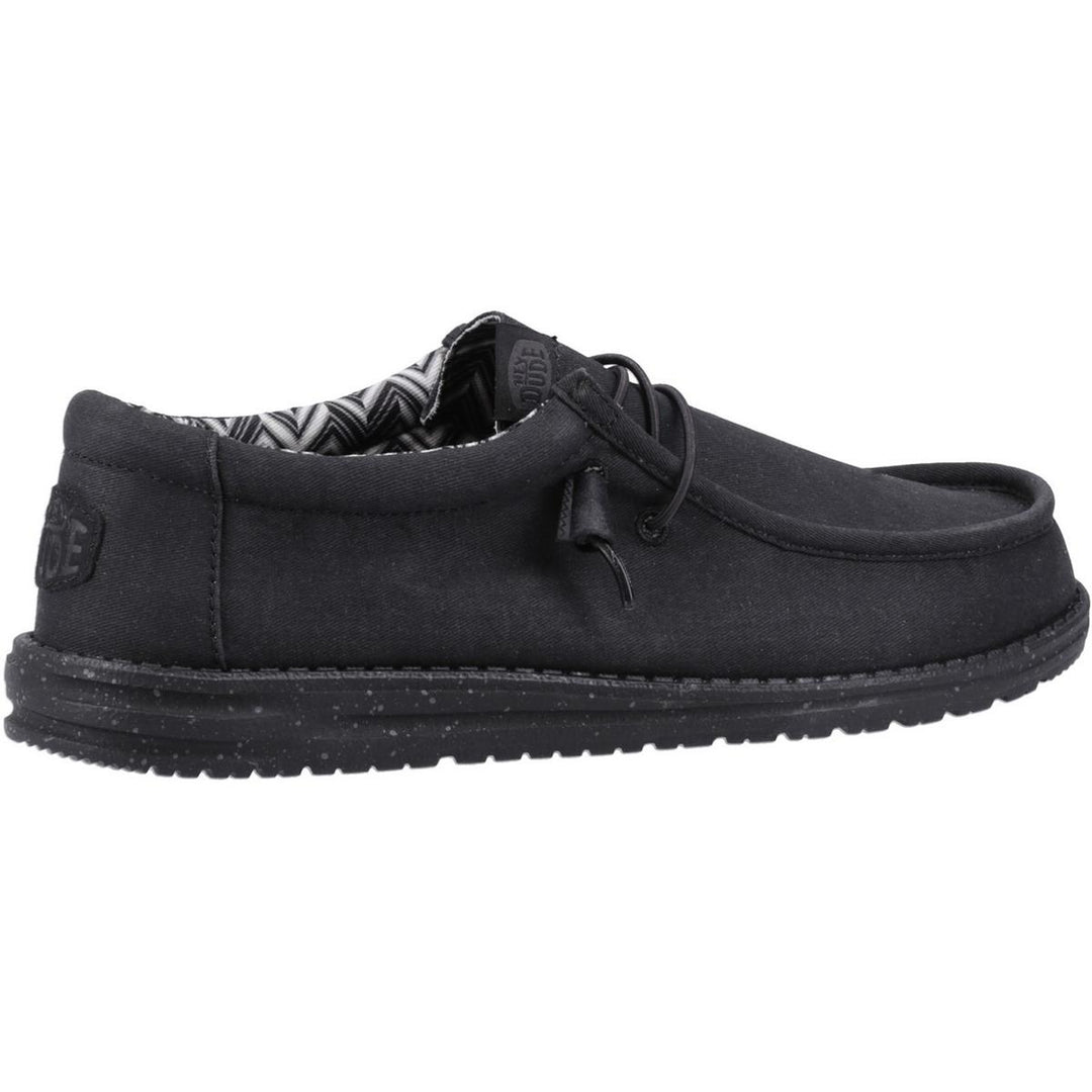 HEYDUDE Wally Canvas Shoe Black/Black