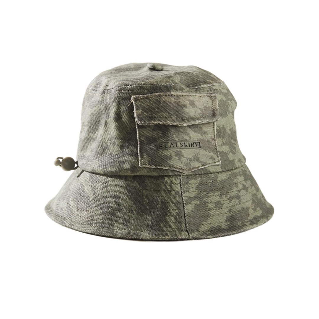 Sealskinz Lynford Waterproof Men's Skinz Print Canvas Bucket Hat Olive Men's HAT