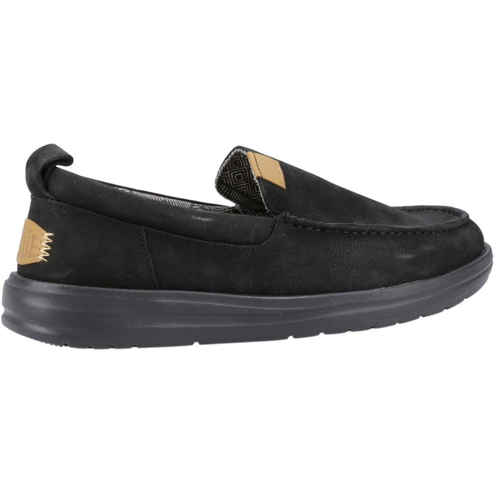HEYDUDE Wally Grip Moc Craft Leather Shoe Black