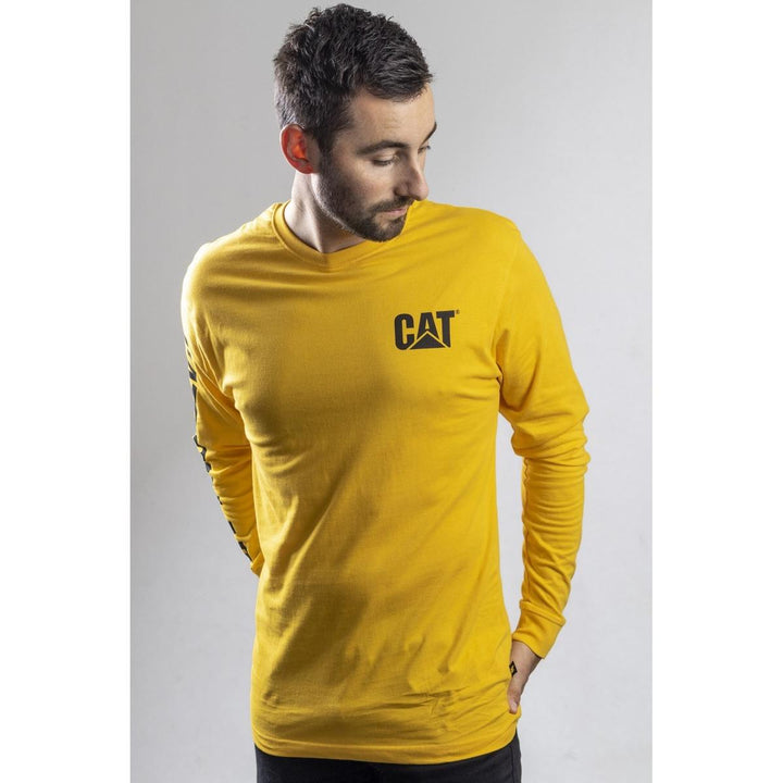 Caterpillar Trademark Banner Long Sleeve T-Shirt