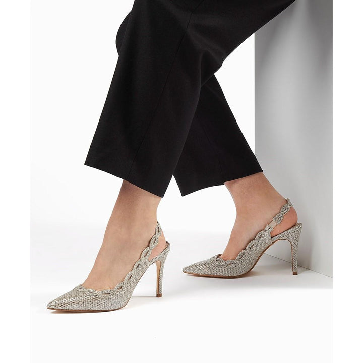 Dune Dollys Court Heels Gold