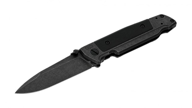 Bisley 5.0871 Q5 Steel Frame Folder Blackwash Plain Knife by Walther