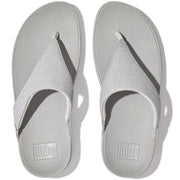 Fitflop Lulu Shimmerlux Toe Post Sandals Silver