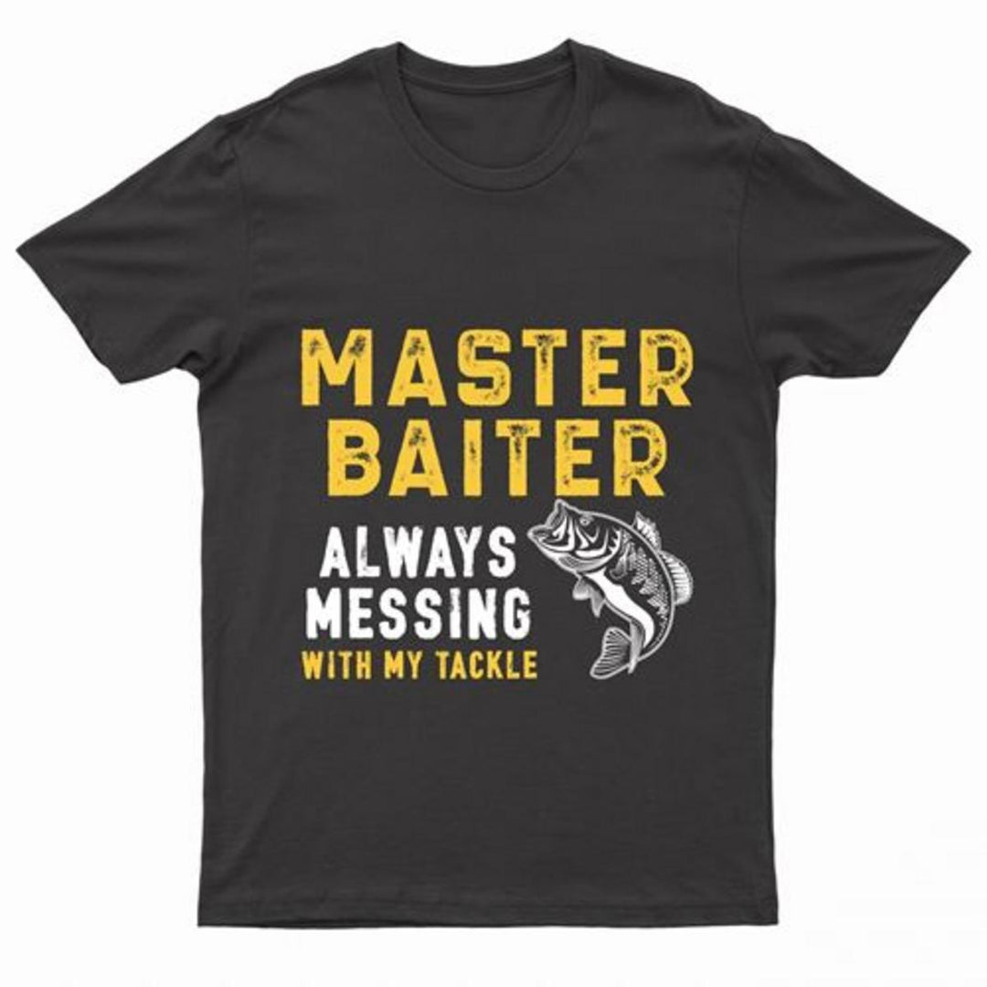 Urban Road Adults "Master Baiter" Fishing Logo Printed T-Shi