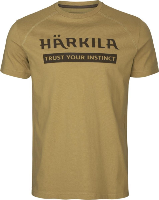 Harkila HÃ¤rkila logo t-shirt 2-pack Antique sand/Dark olive