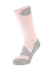 Sealskinz Raynham Waterproof All Weather Mid Length Sock Pink/Grey Marl Unisex SOCK