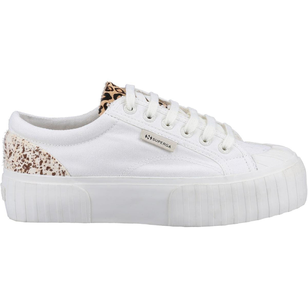 Superga 2631 Calfhair Details Trainer White Avorio/Leopard S – view 4