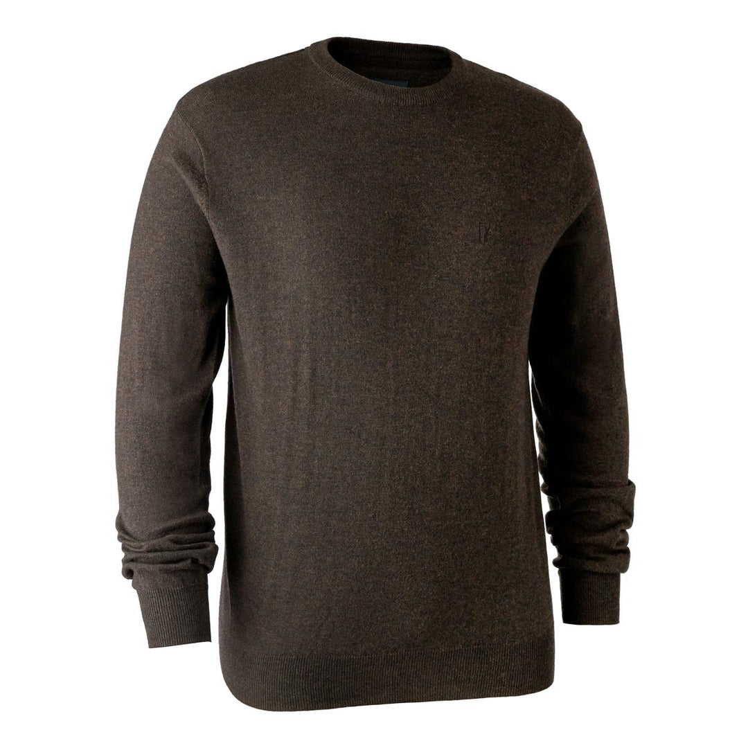 Deerhunter Kingston Knit w. O-neck Dark elm