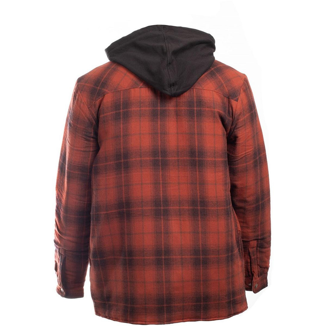 Dickies Fleece Hood Flannel Shirt Jacket Brick