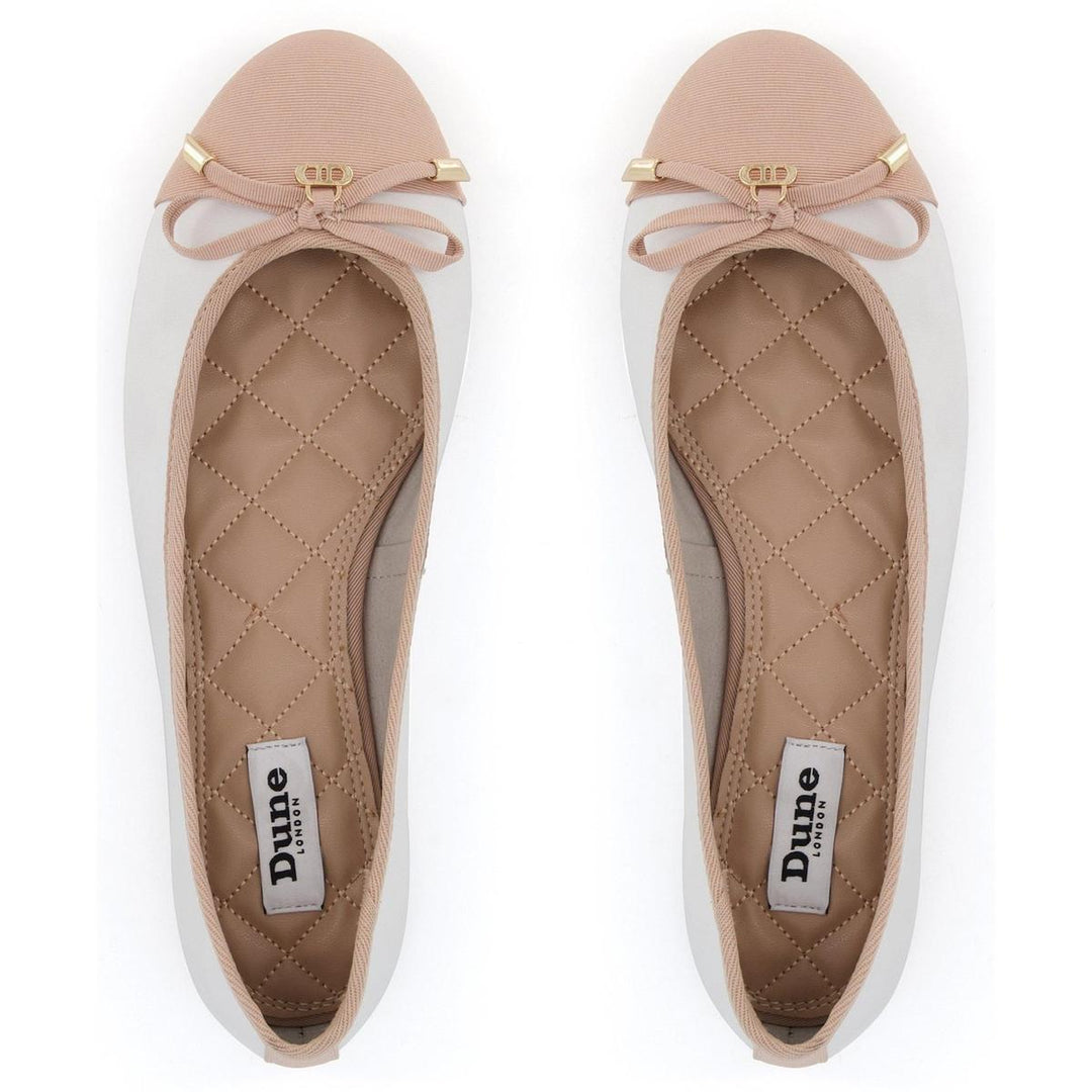 Dune Hartlyn Ballerina Shoes White