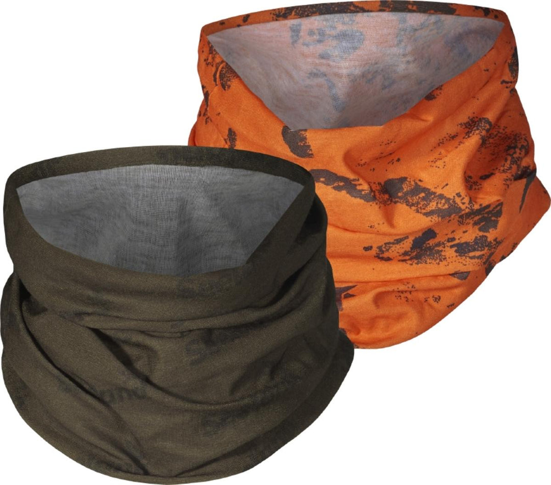 Seeland Neck gaiter 2-pack Pine green/InVis orange blaze