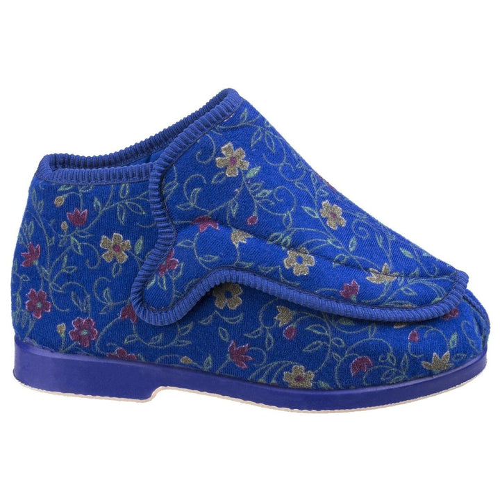 GBS Rhona Ladies Extra Wide Fit Slipper Blue