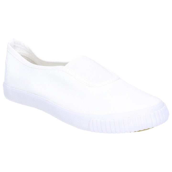 Mirak Plimsolls Gusset Slip On White childrens