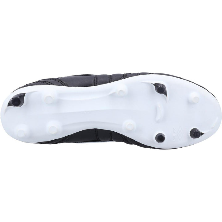Umbro Speciali Liga Firm Ground Jnr Velcro Football Boot Black/White