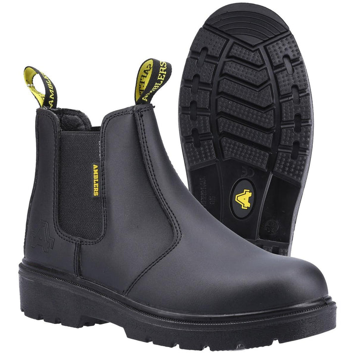 Amblers Safety FS116 Dual Density Pull on Safety Dealer Boot Black