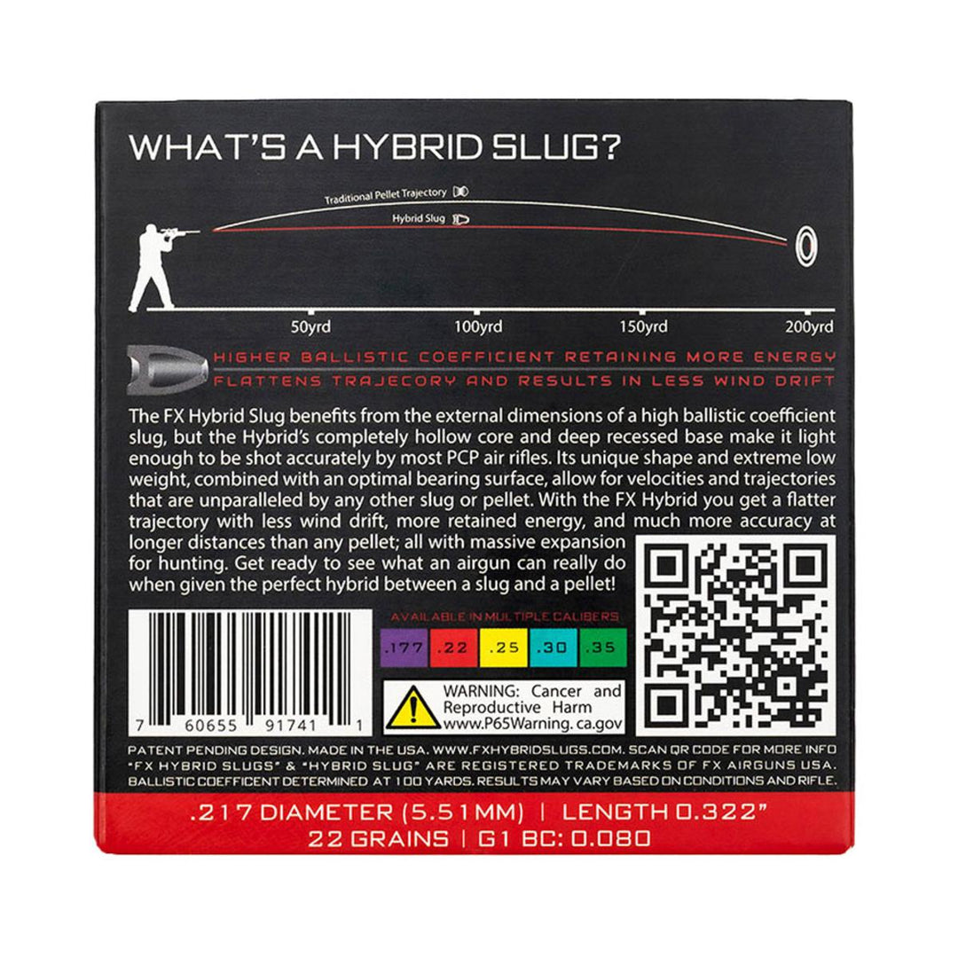 FX Airguns FX Hybrid Slug.22 Cal 22 Grain 100 Per Sleeve