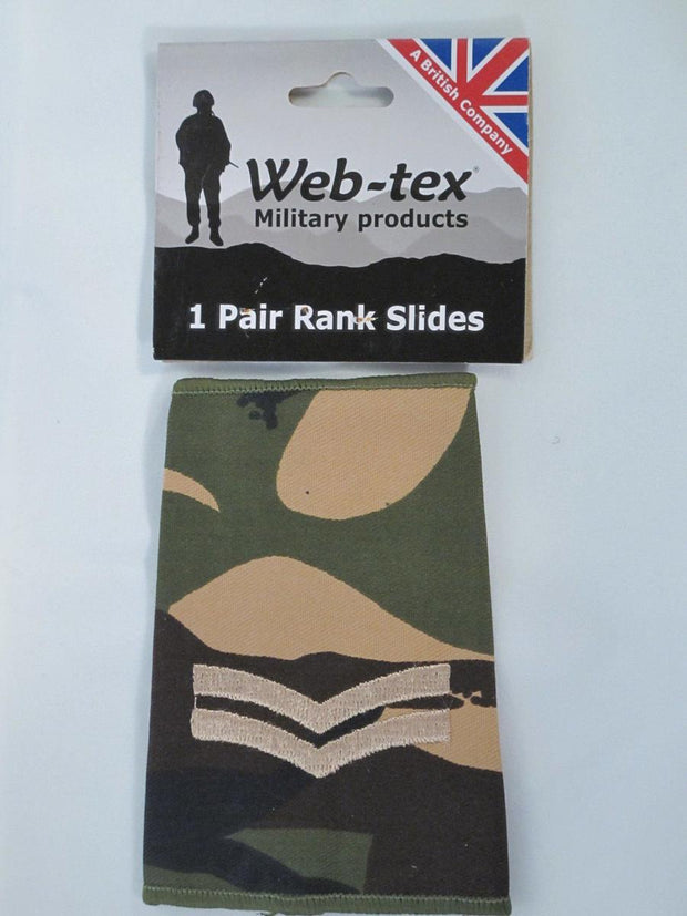 WEB-TEX Rank Slides Corporal DPM Camo
