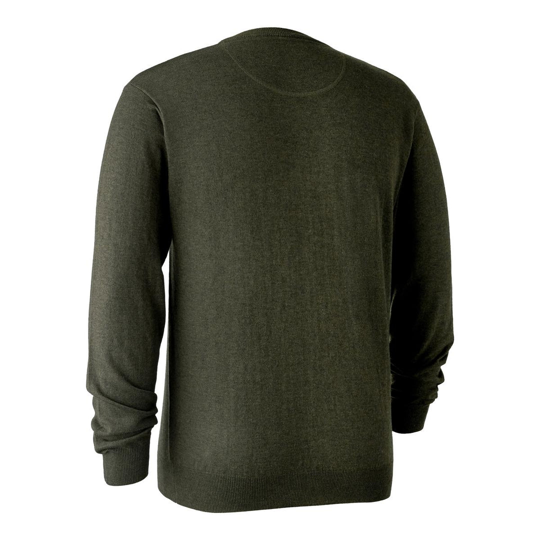 Deerhunter Kingston Knit w V-neck Green melange