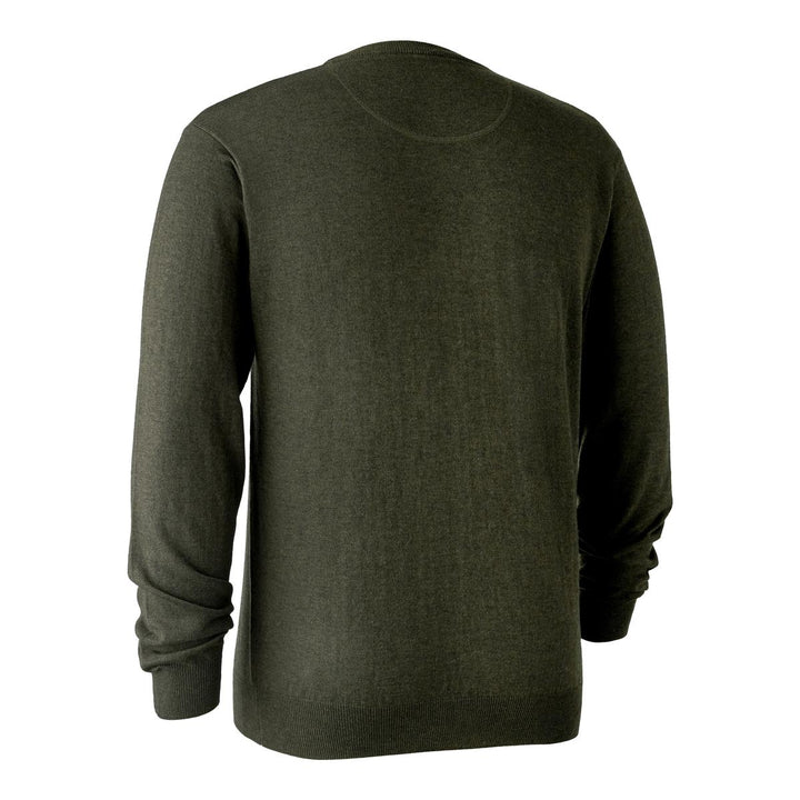 Deerhunter Kingston Knit w V-neck Green melange