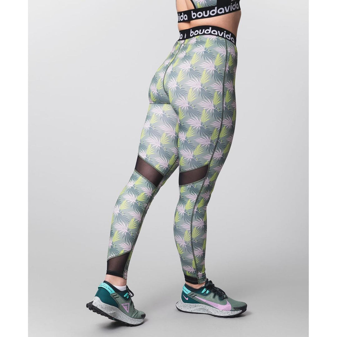 Boudavida Impact Print Leggings Fronds Printed Pattern