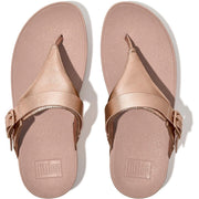 Fitflop Lulu Adjustable Toe Post Sandals Rose Gold