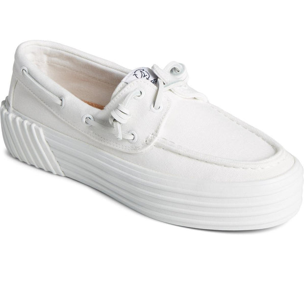 Sperry Crest Boat Platform Shoes White