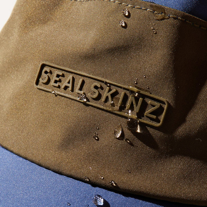 Sealskinz Scole Waterproof Men's Zipped Pocket Cap Navy/Beige/Olive Men's HAT