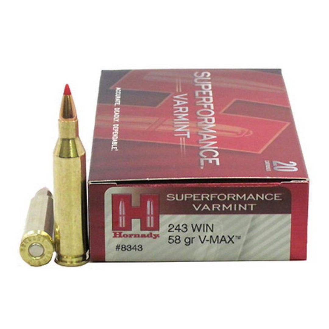 Hornady .243 Superformance Varmint 58gr Vmax 20pk