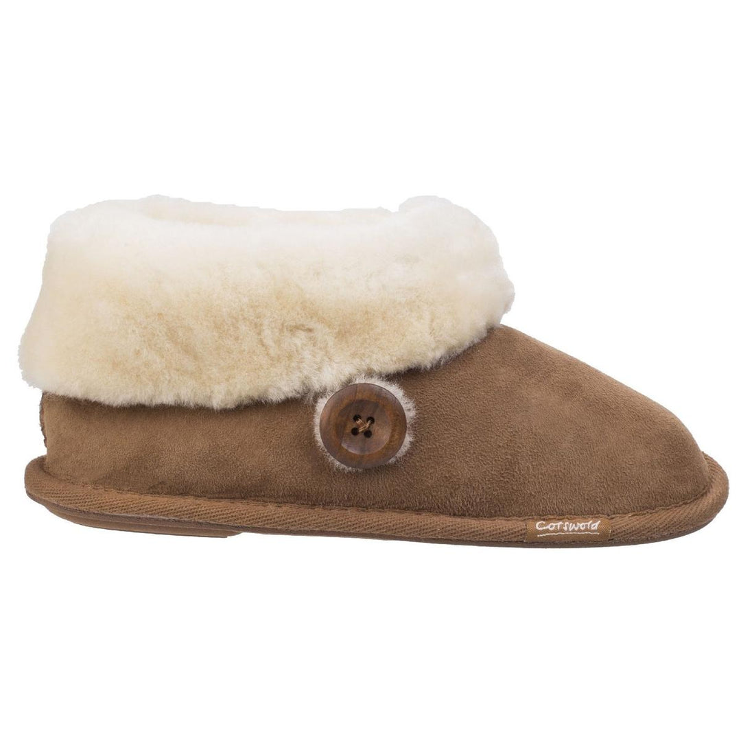 Cotswold Wotton Sheepskin Bootie Chestnut