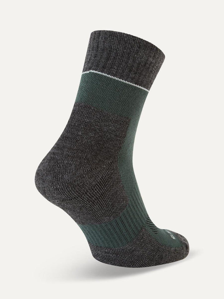 Sealskinz Morston Solo QuickDry Ankle Length Sock Olive/Grey Marl/Cream Unisex SOCK