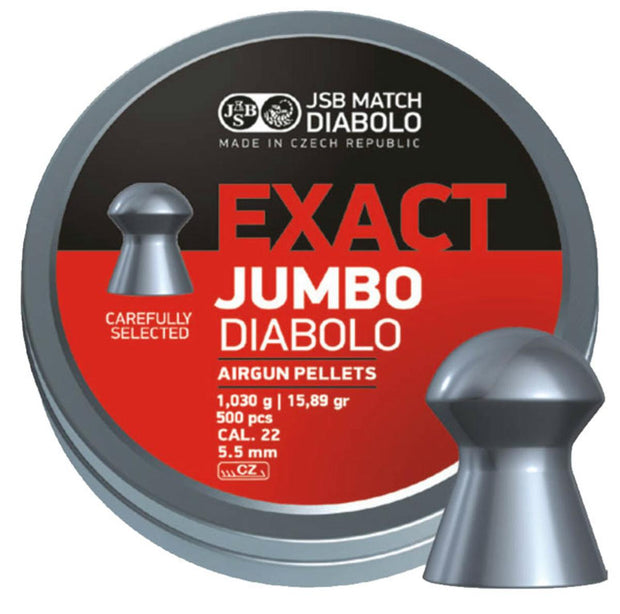 JSB JSB Jumbo Exact .22 Pellets 5.51  Tin of 500