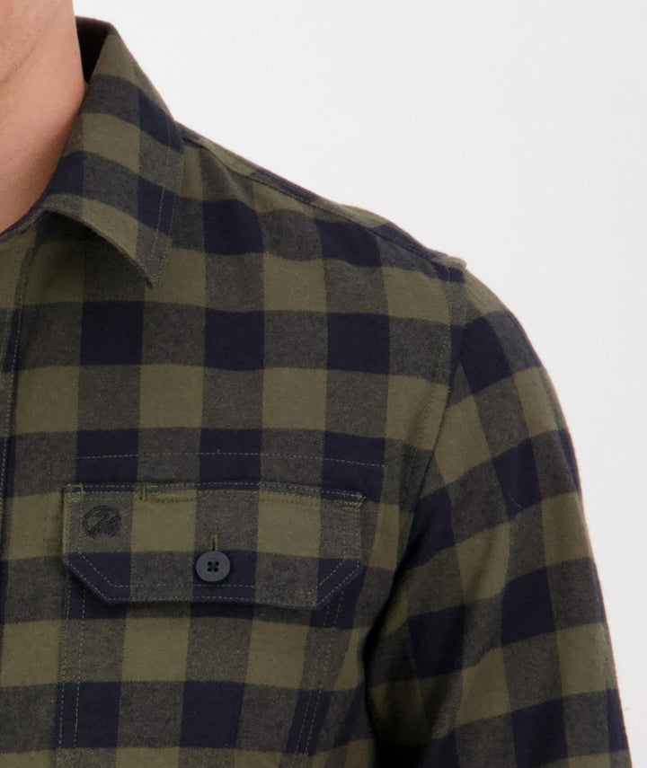 Swanndri Taranaki Tailor Shirt Olive/Navy
