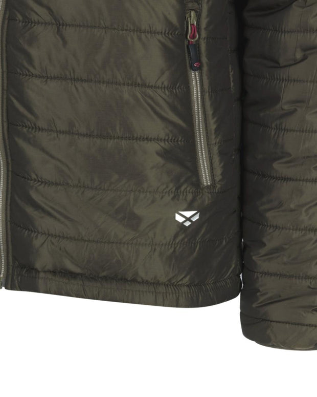 Hoggs of Fife Kingston Lightweight Quilted Jacket - Olive/Wine