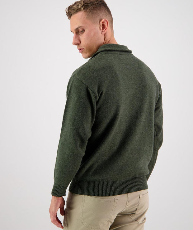 Swanndri Mariner Zip Neck Sweater Green