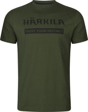 Harkila logo t-shirt 2-pack Duffel green/Phantom
