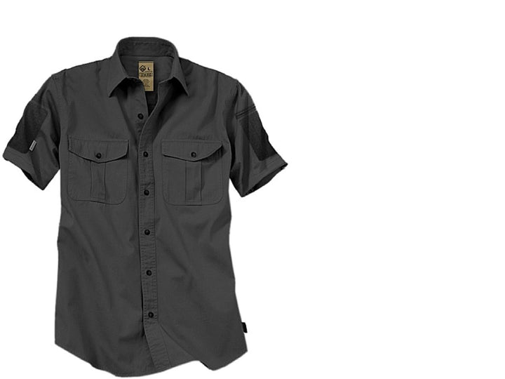 Hazard 4 MECHANIC COLLAR STRETCH WORK SS SHIRT - BLACK