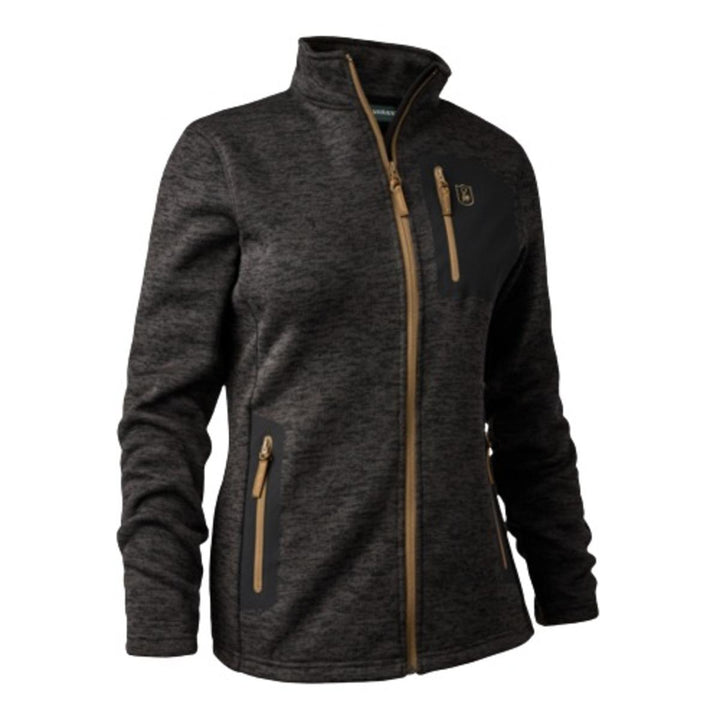 Deerhunter Lady Sarek Knitted Jacket - Dark Grey melange