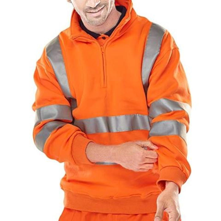 Durus Workwear Mens HV102 Workwear 1/4 Zip Top - Orange