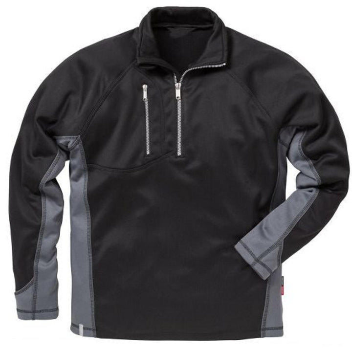 ek Wholesale Mens Pro 1/4 Zip Water Repellent Jumper - Black/Grey