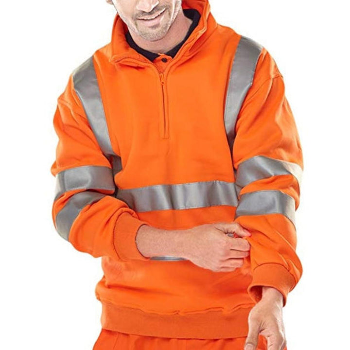 Durus Workwear Mens HV102 Workwear 1/4 Zip Top - Orange