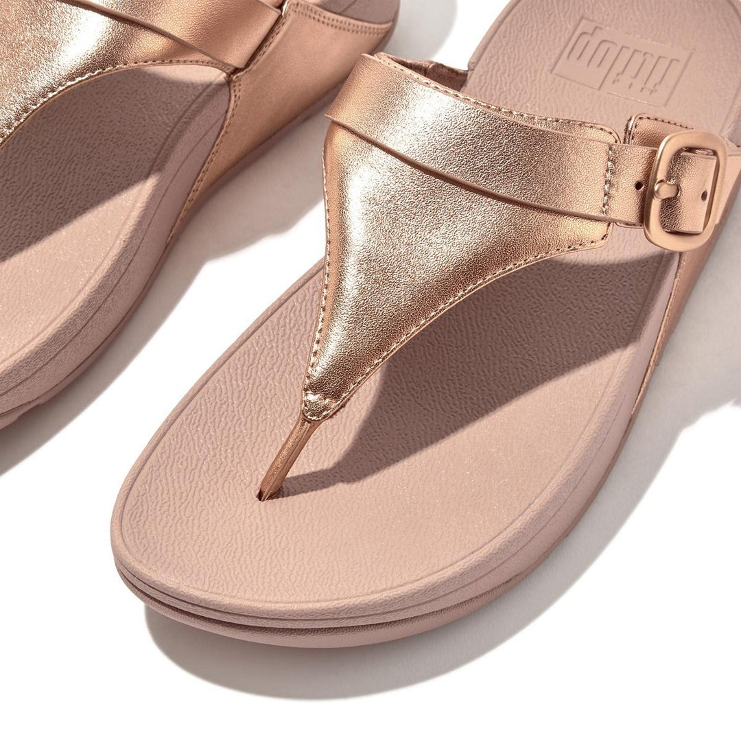 Fitflop Lulu Adjustable Toe Post Sandals Rose Gold