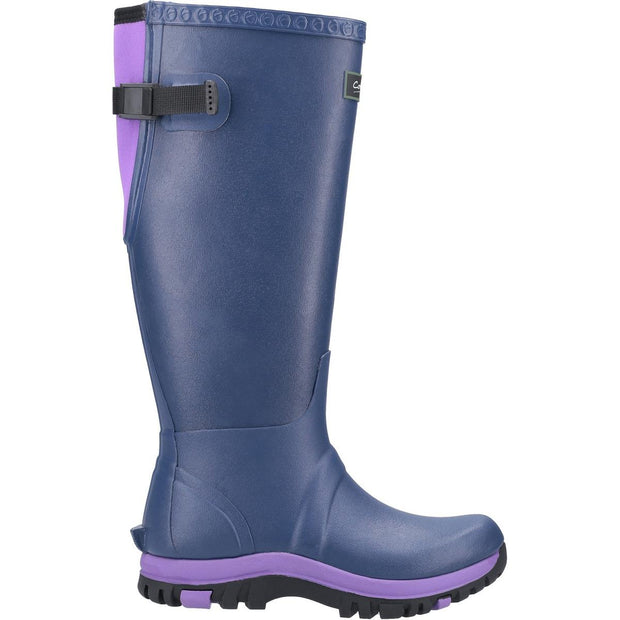 Cotswold Realm Adjustable Wellington Boot Blue/Purple